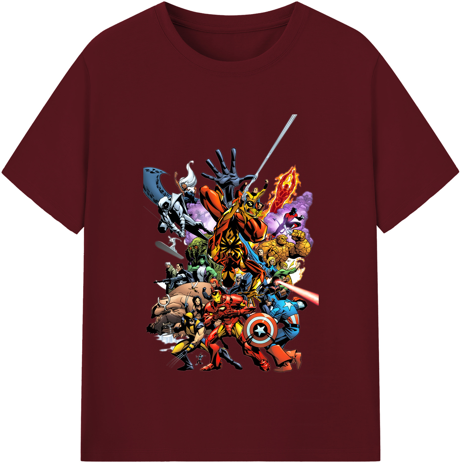 （画像用） アベンジャーズ The Avengers 綿100％半袖Tシャツ（フロントプリント）